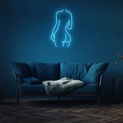 Female Back Silhouette Neon Sign